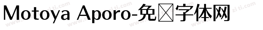 Motoya Aporo字体转换